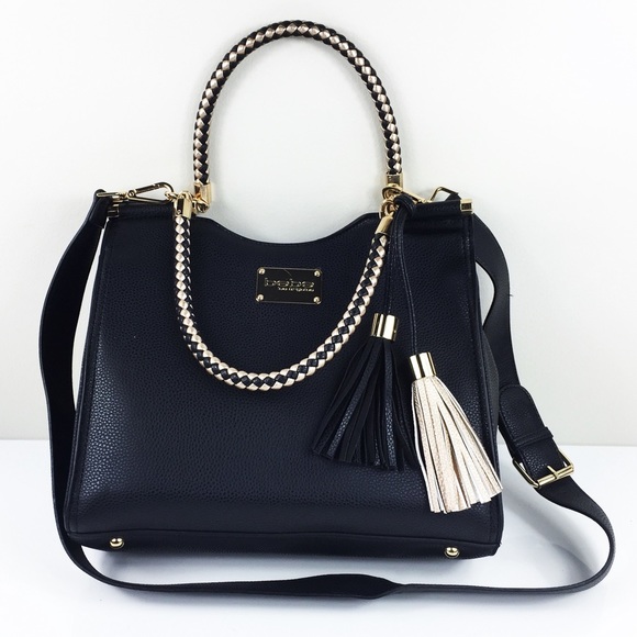bebe black and gold luggage